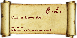 Czira Levente névjegykártya
